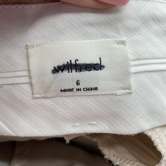 Aritzia Wilfred The Effortless Pant heather oat Beige wide leg minimalist career - Picture 5 of 11